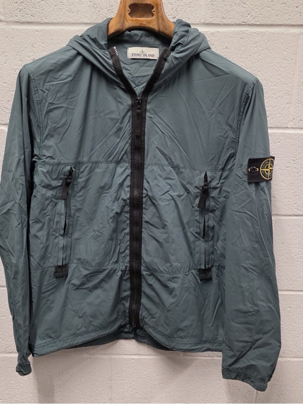 Stone Island Patch Logo Hooded Jacket 'Petrol'